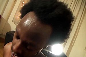 Trashy cutie receives monster cock facial