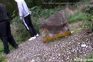 Wow, milf Cindy Veron is a total dogging queen sucking off older guys in public places! Gotta see this outdoor action! 😜