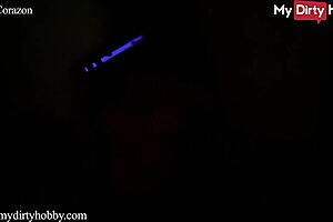 The only solo scene with Luna corazon in a dark room – a sexy act