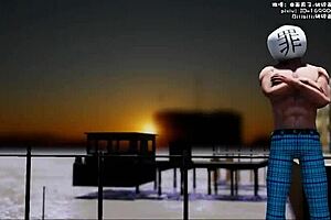 Teen 18+ gets surrounded by guys and cums on face!