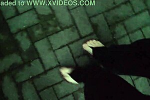 Chubby amateur barfs at the dump in dirty outdoor solo