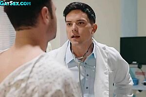 Doctor Barebacks Muscular Patient After Intense Exam