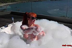 reds sizzling sun drenched finger fuck outdoors