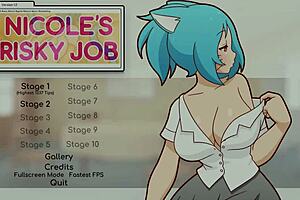 nicole fondles tits in risky hentai game ep 2