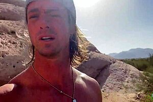 Hot, healthy beefwhore has big cocked stud plow his tight asshole on the California hills