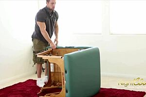 Horny Masseur Teases Babe's Oiled Ass