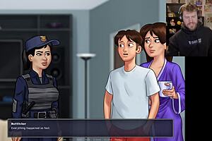 oh man, pretending to be her boyfriend went totally wrong in summertime saga 😏 big tits teacher scene