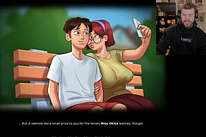 oh man, pretending to be her boyfriend went totally wrong in summertime saga 😏 big tits teacher scene