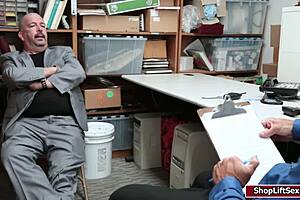 That mall officer really fucked the teen shoplifter hard