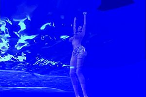 poolside night cartoon encounter