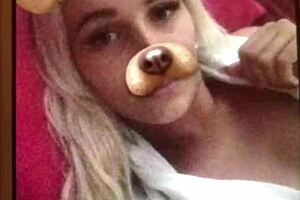 Big booty blonde works her goodies hard