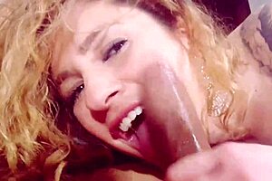 Brazilian amateur sucks cock crazily, swallowing everything until choking completely