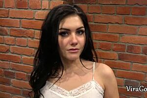 Juicy 18-year-old AVN star Avrora Rich sucks cock and swallowscum