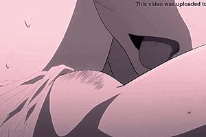 she licks the big cock while fingering herself in this fuzzy lip video