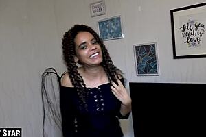 Ebony Teen Blasts Neighbor's Cock Submissively