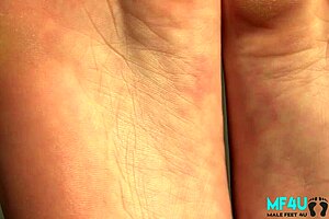 i feel so aroused showing my ginger feet and jerking off passionately