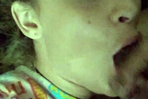 blonde gets that facial!