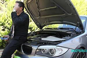 the guy i fixed the car for got excited when he saw my torn overalls