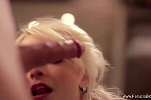 Elegant milf giving blowjob with grace!