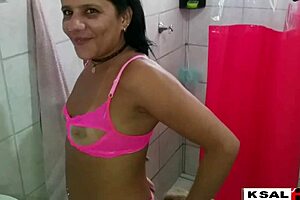 i was bathing at my husband's cousins' house when he joined and everyone wanted to fuck my pussy