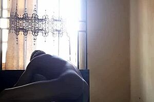 A girlfriend is having a facial from her friend’s cock