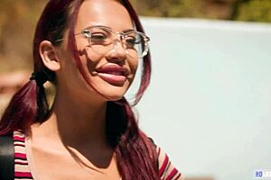 bitchy girls dominate nerd teen in lesbian orgy with muff diving