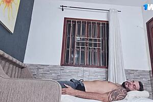 Latina Milf Rubs Pussy On Resting Friend's Face