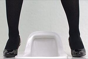 Asian lady navigates office life in japan.