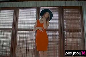 Hey, watch this classy Ukrainian beauty strip sensually and pose for you!