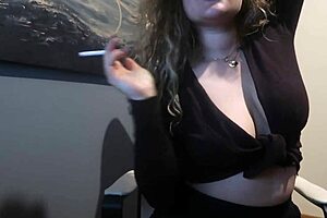 Want to chill with my big tits and cigarette?