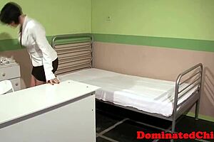 Submissive babe, you're bound and tormented by the doctor.