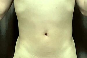 Asian Japanese guy shows off his smooth bare body in detail