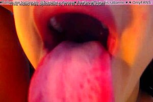 College couple enjoys intense blowjob with cum in mouth