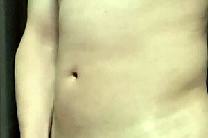 Asian Japanese guy shows off his smooth bare body in detail