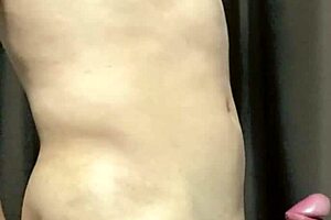 Asian Japanese guy shows off his smooth bare body in detail