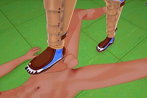 Krystal gives a footjob in star fox hentai