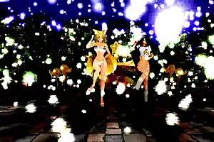 Half-naked girls dance and sing in cartoon