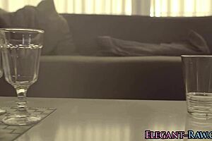 Busty european masturbates before blowjob and riding big black cock!