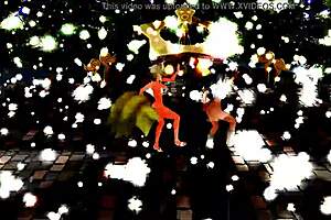 Half-naked girls dance and sing in cartoon