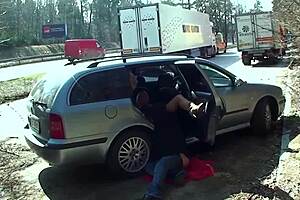 fuck this hot blonde slut's blowjob with natural tits outdoors 😏