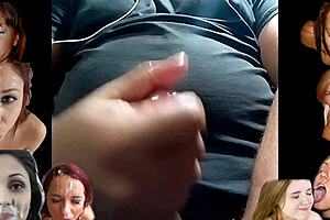 self handjob cumshot on my own cock