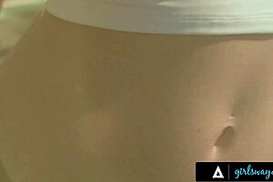 petite blonde coco lovelock feels intense emotions during fingering and licking with stepsister's bff