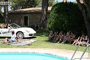 mallorca threesome with spanish and uk guys by the pool 😍 huge asses everywhere