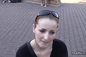 Glamorous Czech girl tempted in shop, gets POV ass fucking