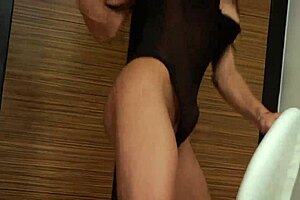 she tells her story of MASTURBATING alone at home as a brunette ladyboy