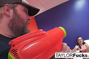 Sexy Brunette Babes Fuck With Bubbles