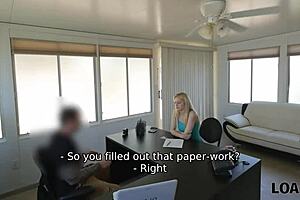 Blonde Cutie Trades Blowjob For Loan