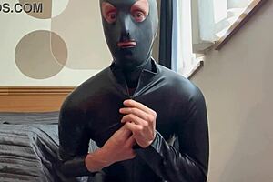 wearing the latex collection catsuit for a casual outing