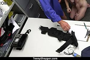 thief cop mira monroe caught and fucked hard by security guard rusty nails