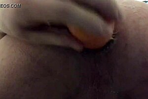 Carrot in Hair Ass Gaping and Anal Play